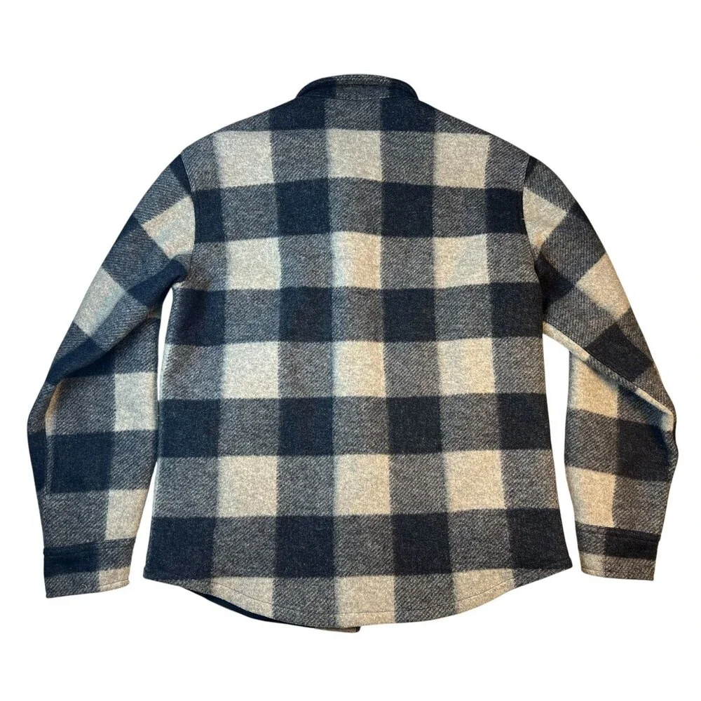 Banana Republic Heritage Blue Buffalo Plaid Button Shirt Jacket Shacket  S  NWOT